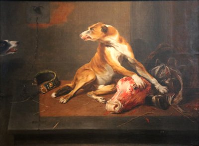 Twee honden in een voorraadkamer door Frans Snyders or Snijders